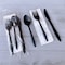 Boardwalk Four-Piece Cutlery Kit, Fork/Knife/Teaspoon/Napkin, Mediumweight, Black, 250PK BWK4KITBLPP - alternate 4